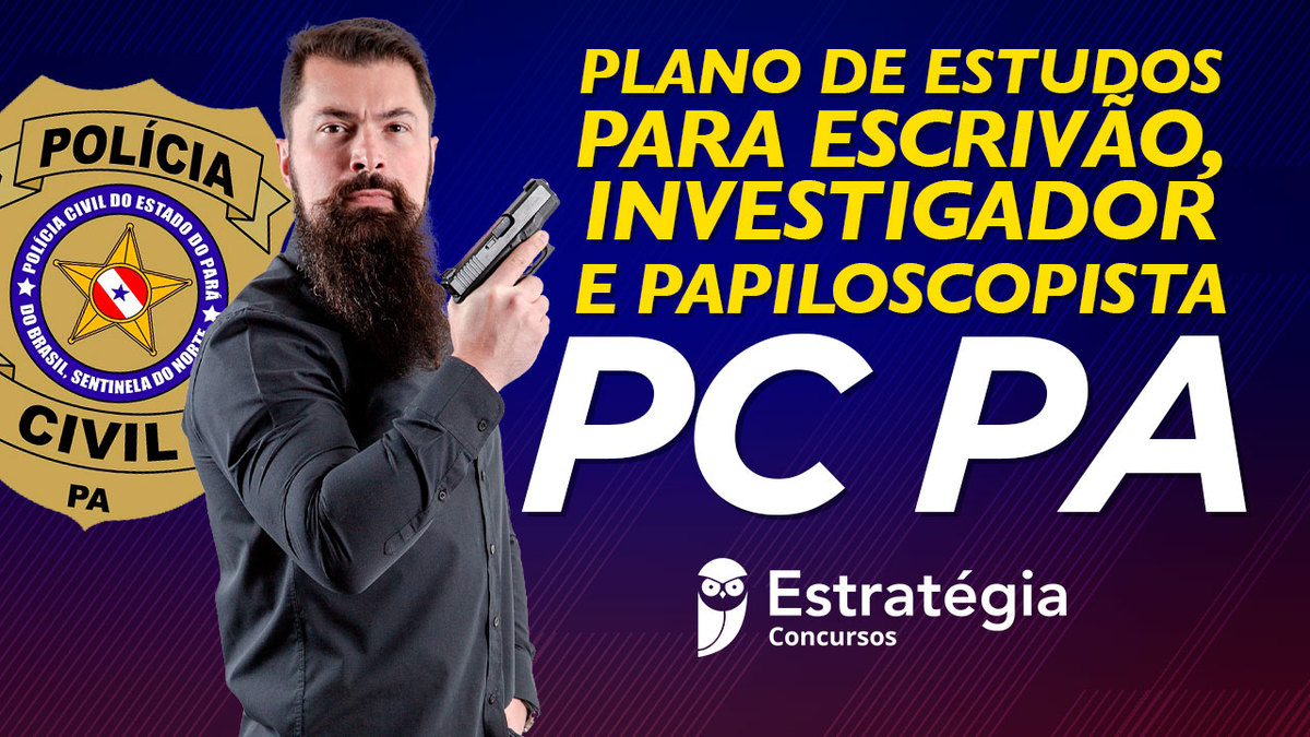 Vem Conferir O Plano De Estudos Para O Concurso Pc Pa