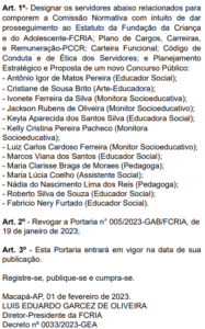 Concurso FCRIA AP comissão formada para novo edital