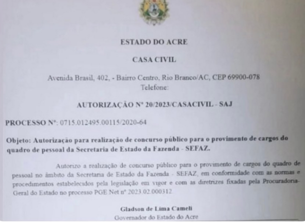 Concurso Sefaz Ac Autorizado Veja Os Detalhes