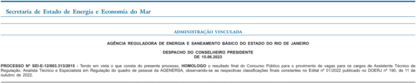 Concurso AGENERSA RJ Homologado Veja O Resultado Final