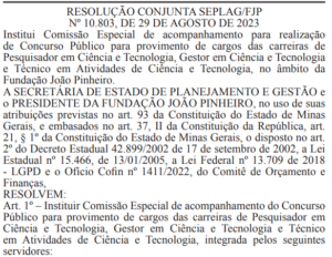 Concurso Seplag MG Saiu Edital 40 Vagas Para EPPGG