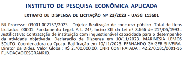 IPEA Tem Banca Definida Para Seu Novo Concurso Confira