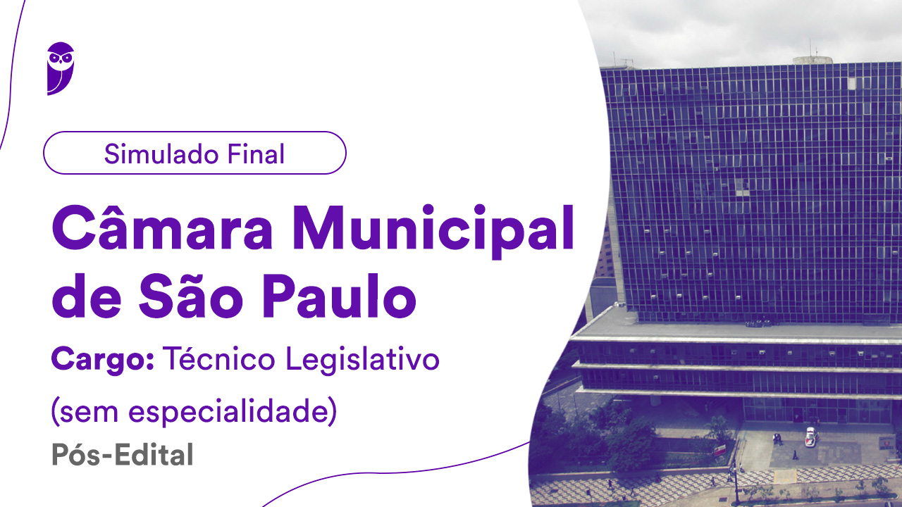 Simulado Final C Mara De S O Paulo T Cnico Legislativo