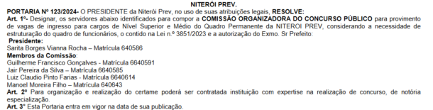 Concurso Niterói Prev Instituto Consulplan é a banca