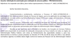 Concurso Prf Administrativo Vagas Solicitadas Veja