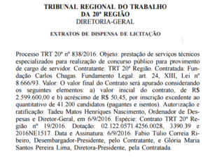 Concurso trt 20