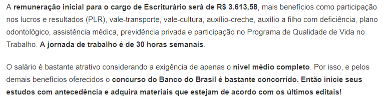 concurso banco do brasil 