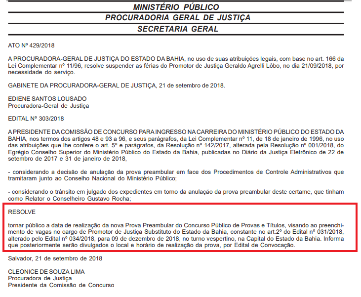 concurso mp ba promotor