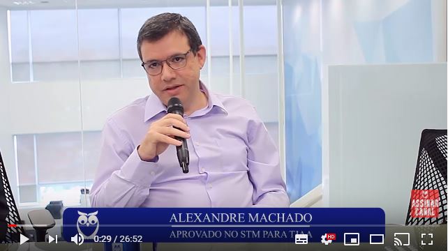 Entrevista Em VÍdeo Alexandre Machado Aprovado Em 9º Lugar No