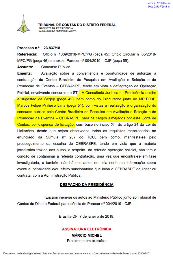 concurso tcdf