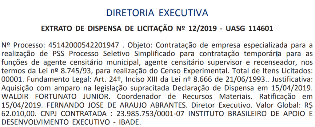 concurso ibge temporários