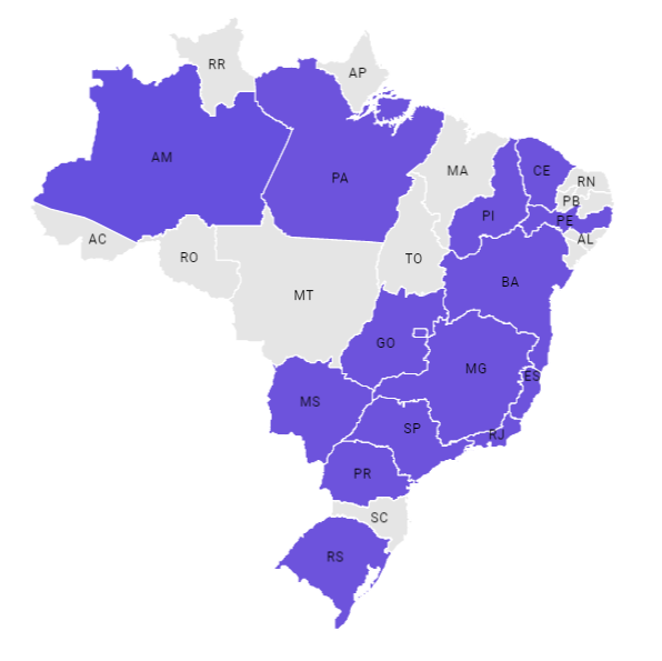 Vestibular IME 2019/2019 - mapa com os locais de aplicação dos exames