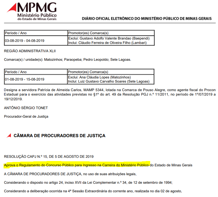 TV MP  Lançamento do Programa MPMG Estágio Legal 