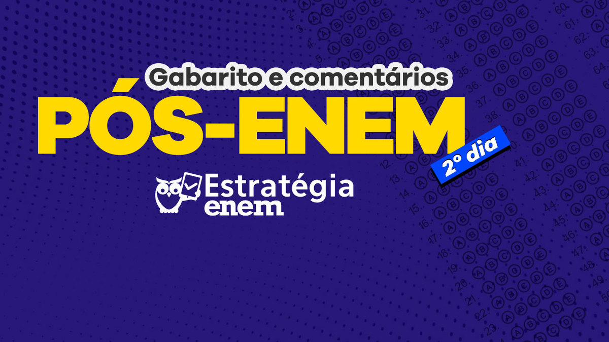 Gabarito ENEM 2019 - 2.º dia 