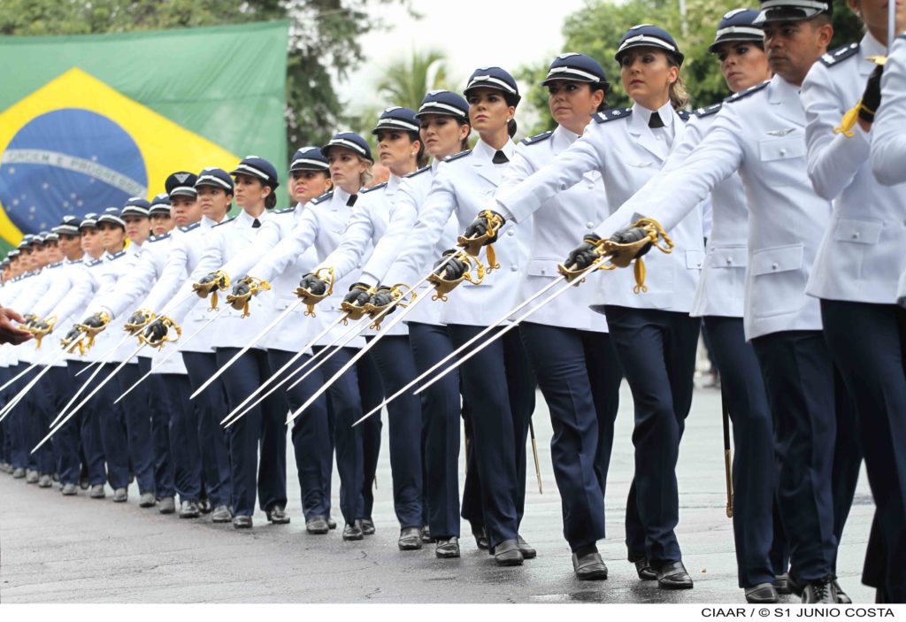 Ingressar na Aeronáutica - Fonte: CIAAR - Desfile em continência à Bandeira