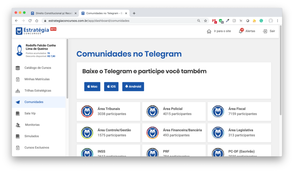 Comunidades no Telegram