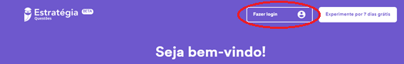 Tela inicial do SQ do Estratégia