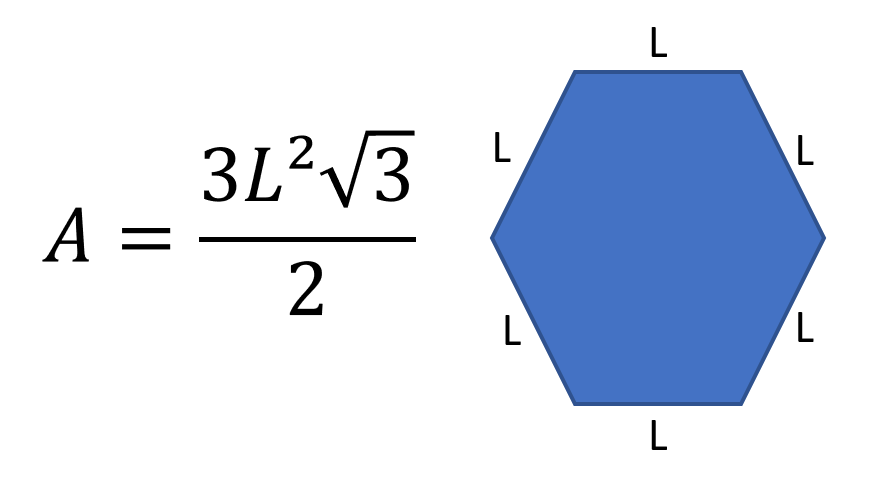 Como calcular a área do hexágono regular