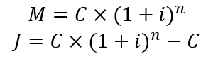 Fórmulas para o cálculo dos juros simples