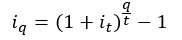 Fórmula para o cálculo das taxas equivalentes