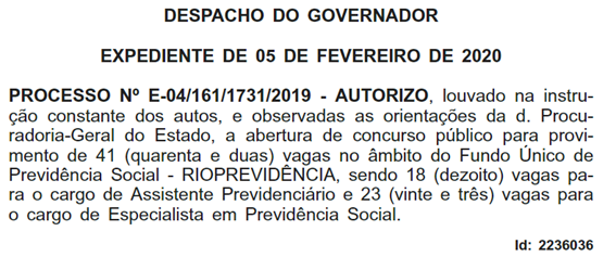 Cargos Previstos RioPrevidência