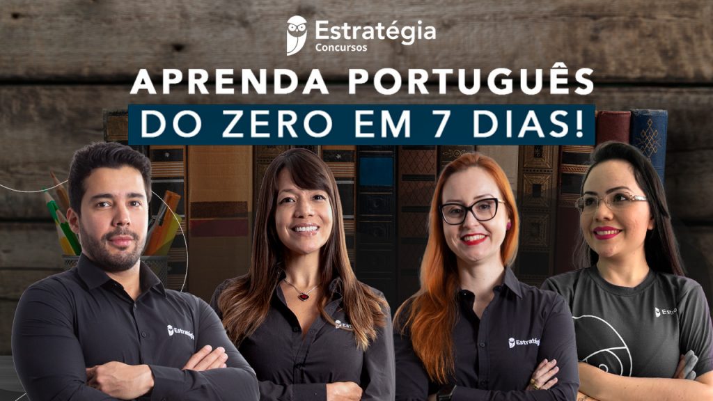 Professores do Estratégia Concursos alinhados para foto da Semana Especial de Português