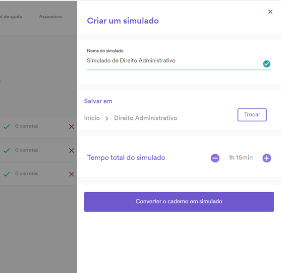 Conhecendo o SQ - Conversão de caderno em simulado