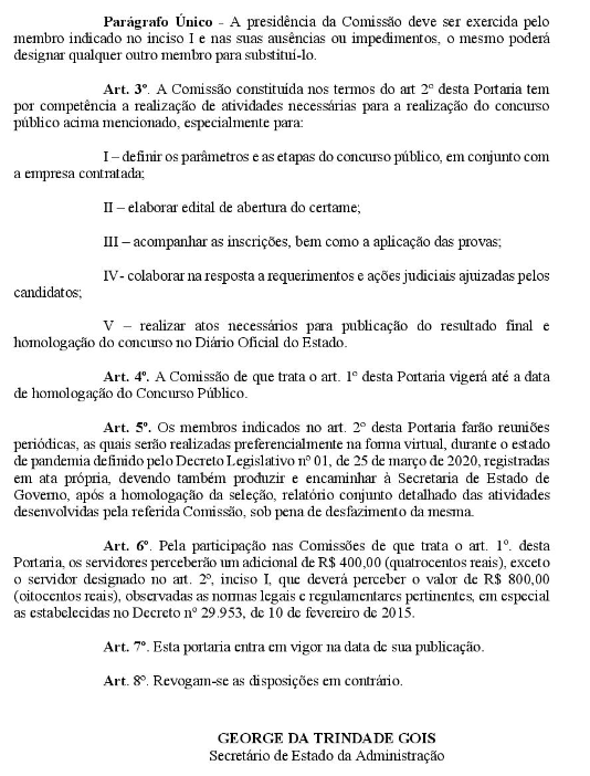 Comissão formada Sefaz SE