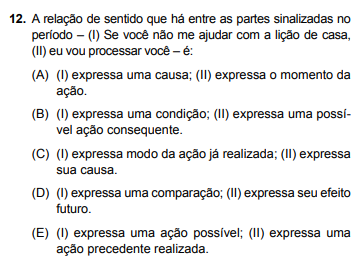 Questão de Língua Portuguesa TJ-SP 
