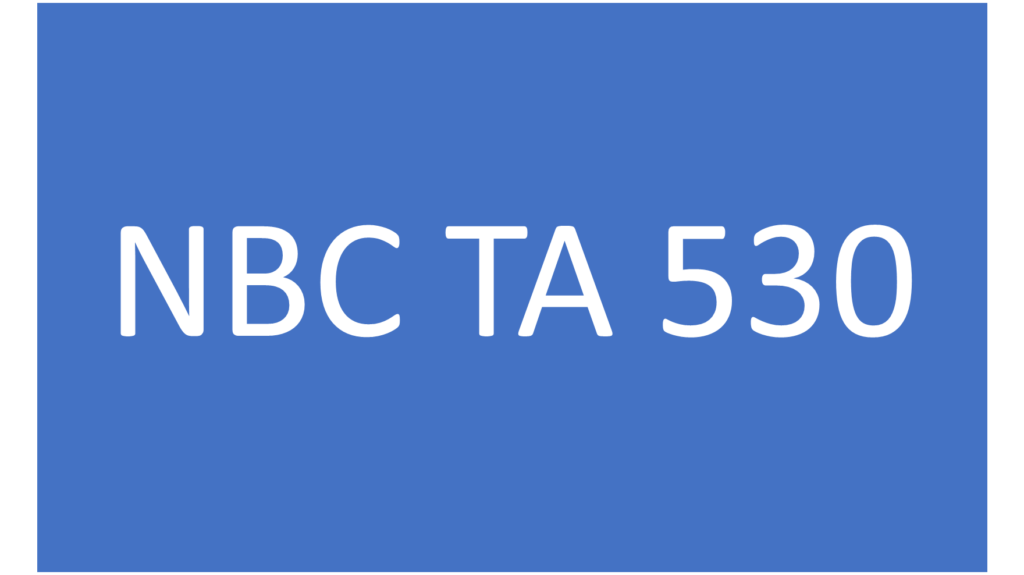 NBC TA 530 para a CGU