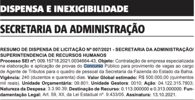 superintendÃªncia de administraÃ§Ã£o tributÃ¡ria edital - Secretaria da