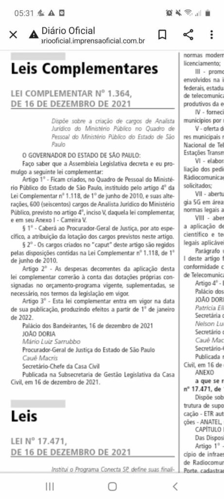 leis complementares mp sp