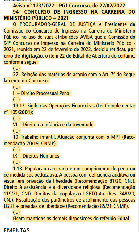 Prova comentada de Legislação Institucional MP SP Promotor