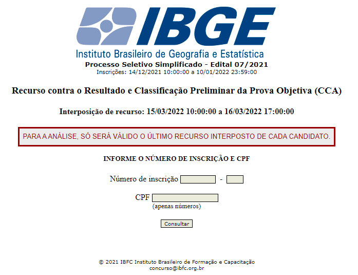 Concurso IBGE: aberto o período de recursos!