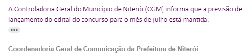Concurso Niterói RJ terá edital neste mês
