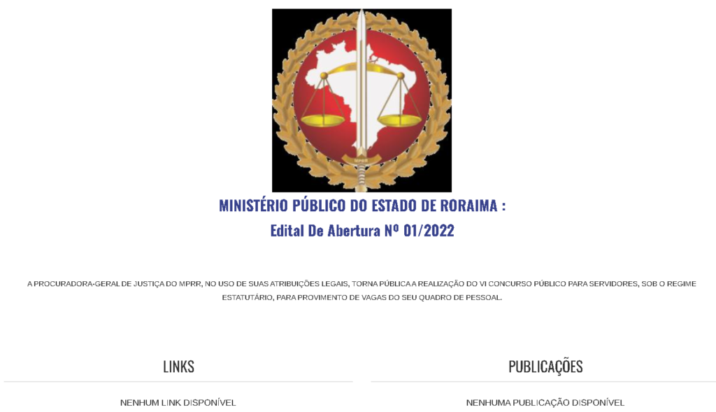 Instituto AOCP reserva espaço em site para o próximo concurso MP RR.