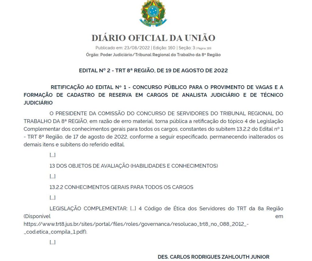 Edital de concurso para o IFRJ foi retificado e as inscrições seguem até 29  de novembro. Inicial de até R$ 8.639,50!