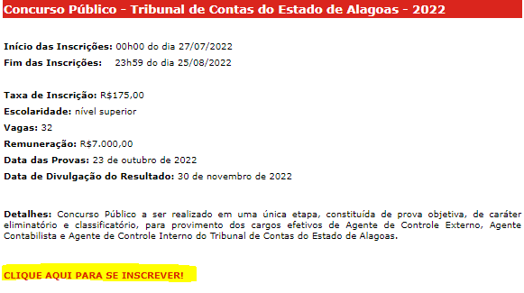 Concurso TCE AL: últimas horas para garantir sua inscrição!