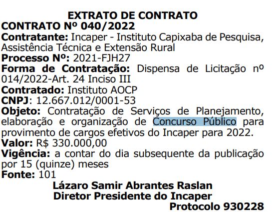 Incaper - Inscrições abertas para a 3ª edição do Concurso de