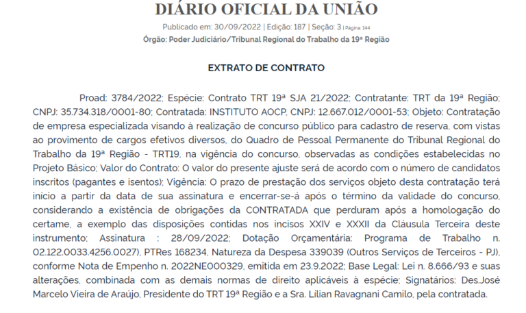 Concurso TRT AL: Banca Definida Para Novo Edital; Veja