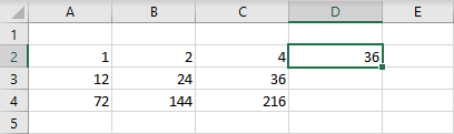 Figura 9 – Exemplo da função da categoria Pesquisa e Referência PROCH no Excel.