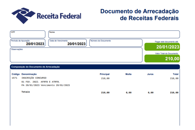 Concurso Receita Federal: Passo a passo para gerar a guia de pagamento (DARF)