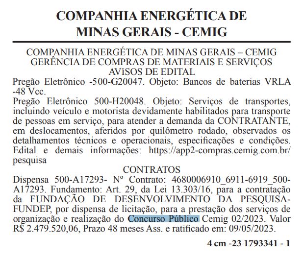 FUNDEP é a banca do próximo concurso CEMIG!