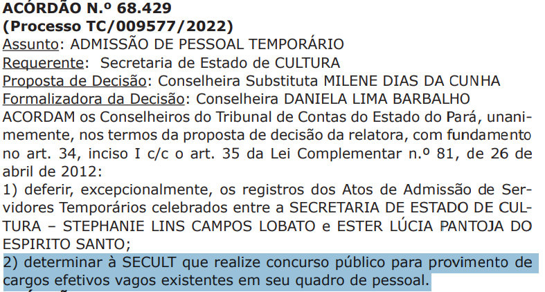 Novo concurso Secult PA é determinado