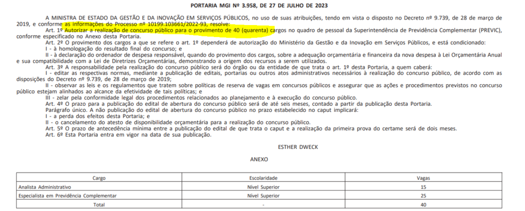 Concurso Previc é autorizado para Analista e Especialista