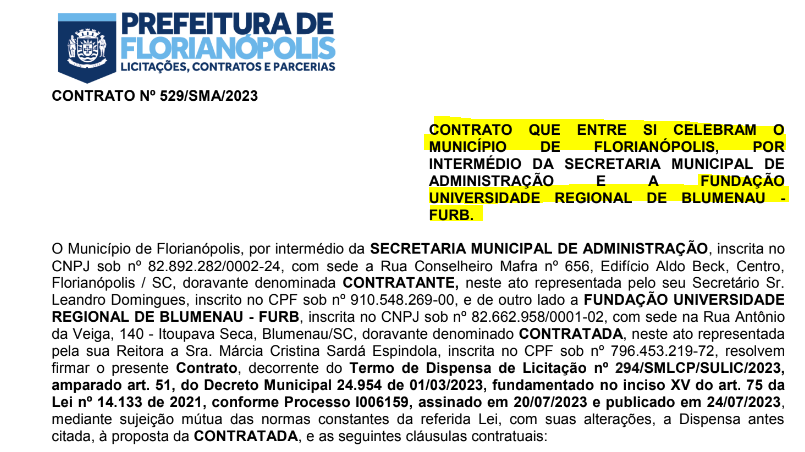concurso Prefeitura Florianópolis - banca contratada
