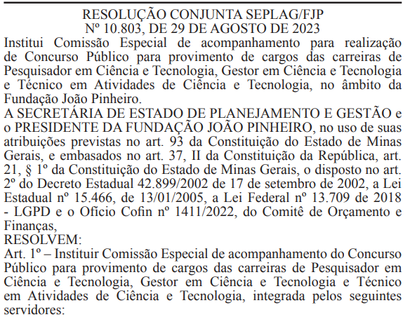 Novo concurso Seplag MG tem banca organizadora contratada