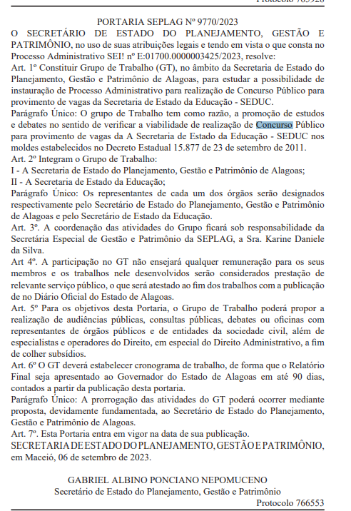 Secretaria de Estado do Planejamento, Gestão e Patrimônio - SEPLAG