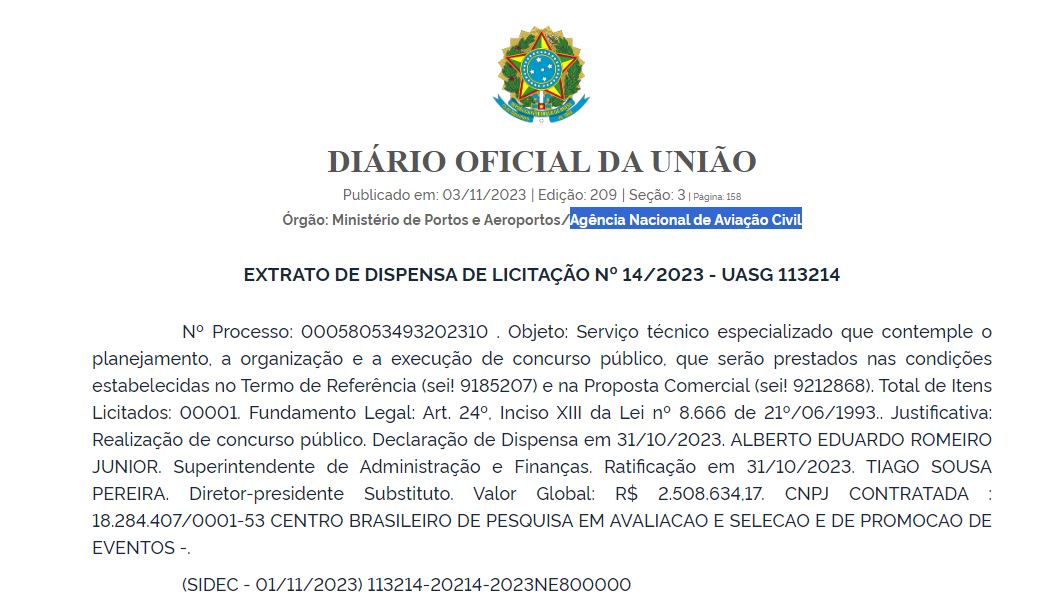 Banca do concurso ANAC é definida; edital se aproxima!