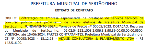 Prefeitura de Sertãozinho SP: banca definida para novo edital!
